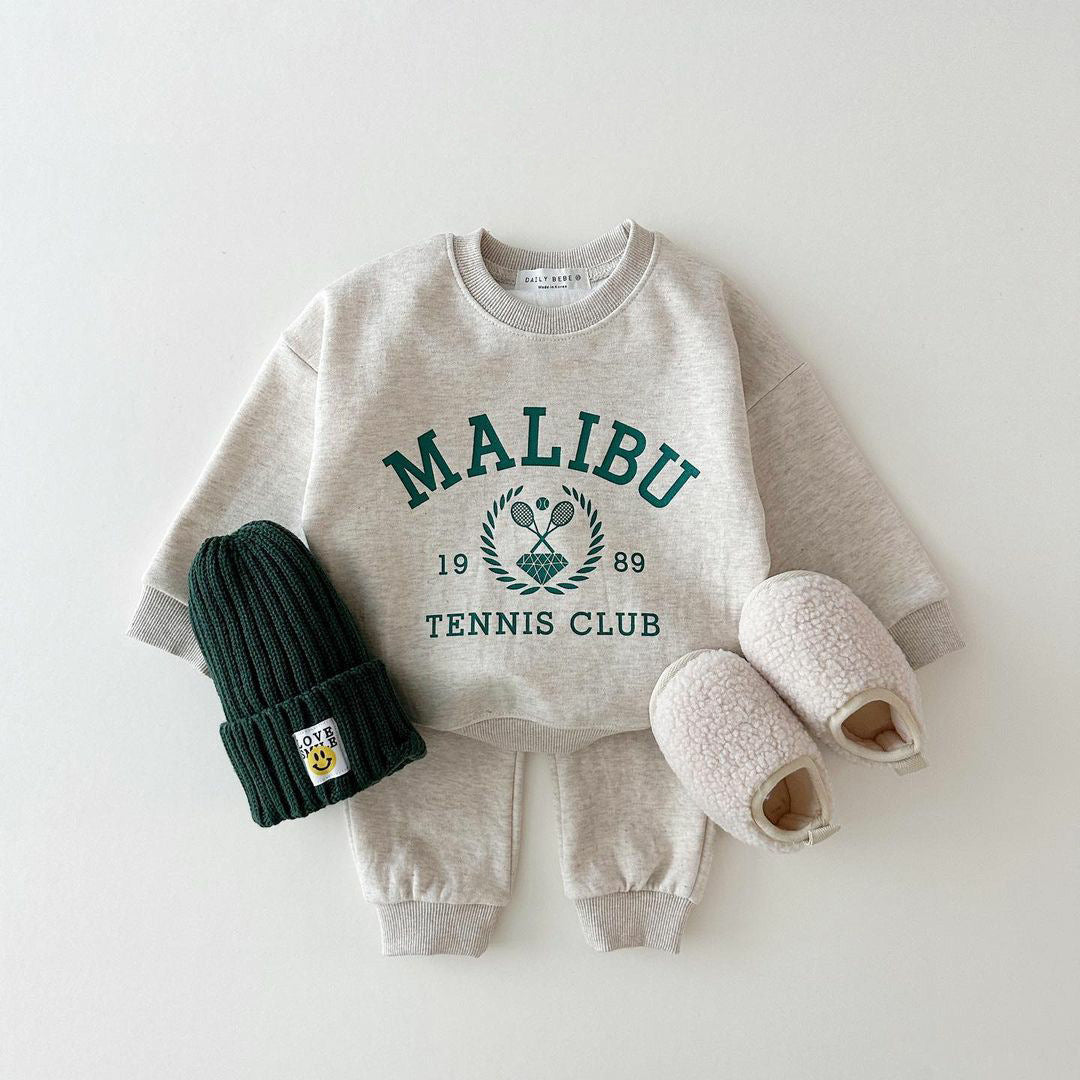 Two-piece Set Of Printed Letter Sweatshirt And Leggings - Cindi Book