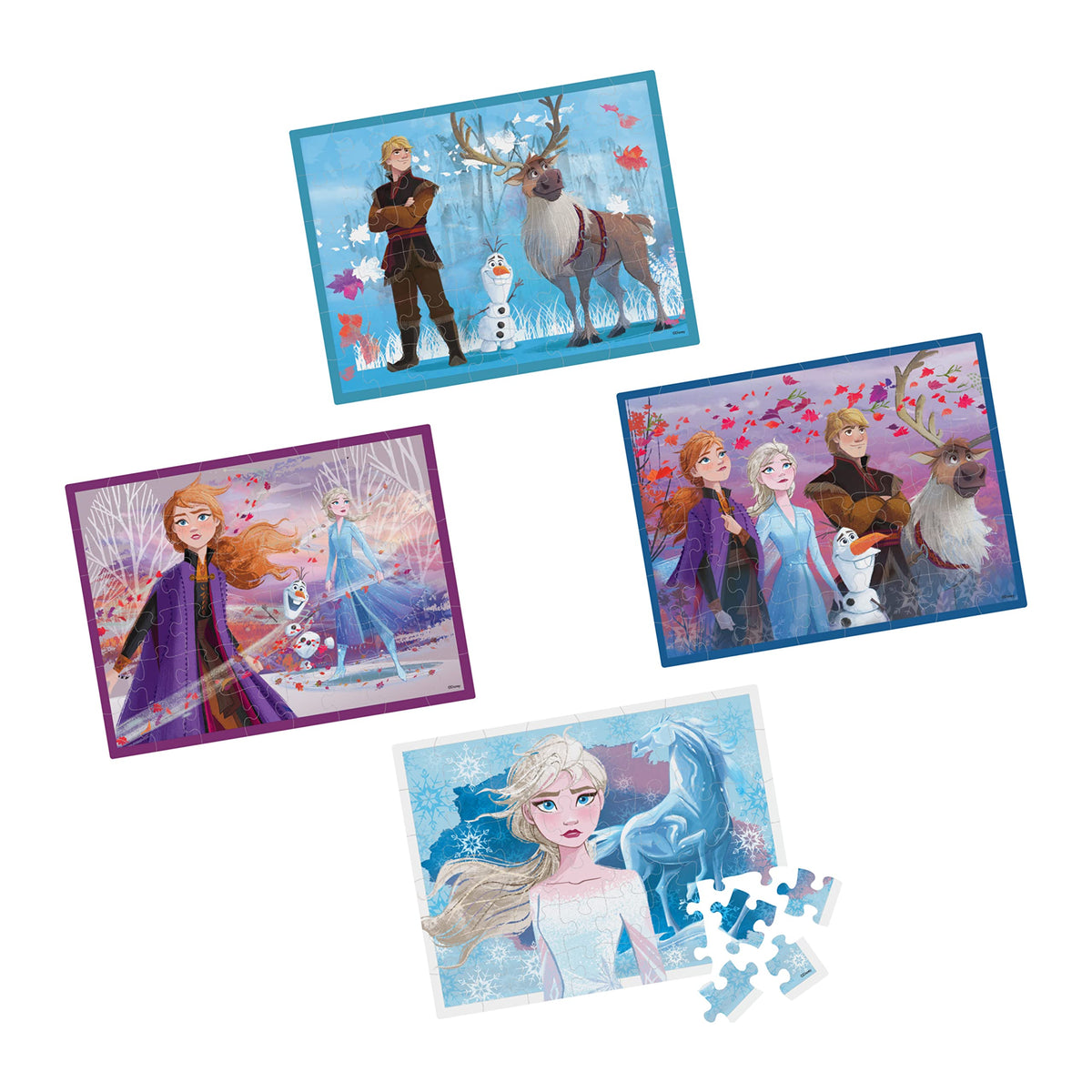 Frozen World of Imagination Puzzles - 4 Pack