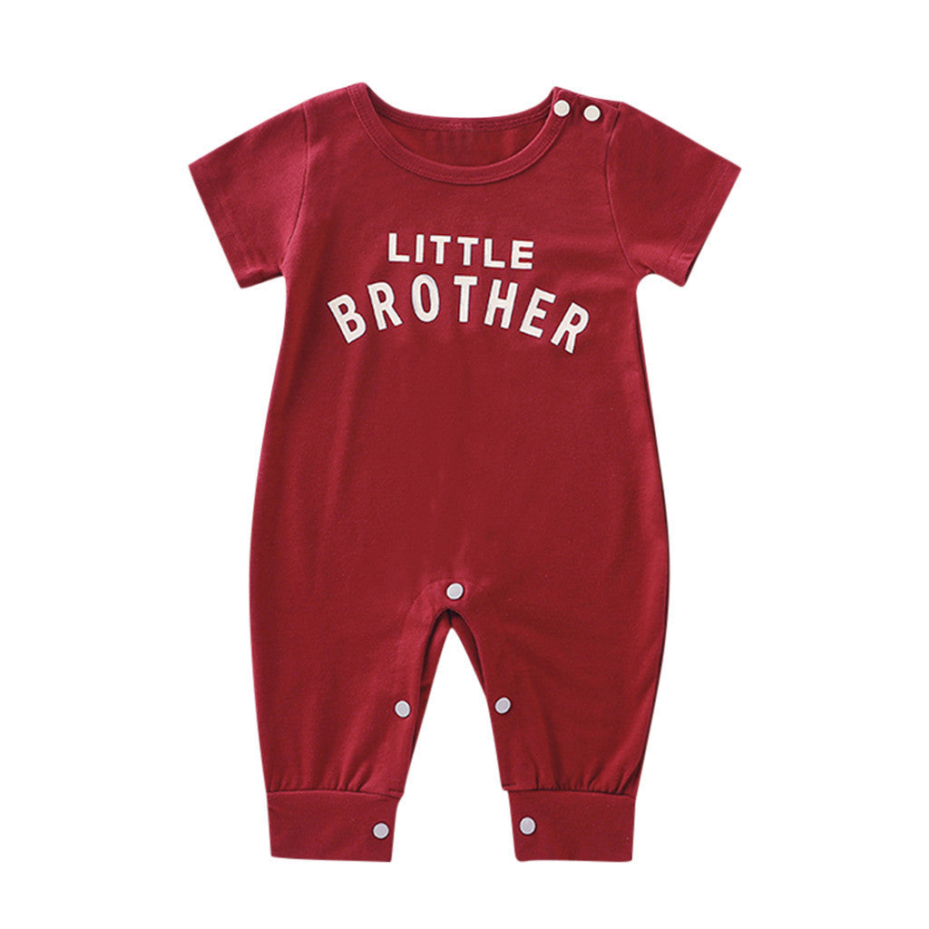 Male Alphabet Long Sleeved Romper Newborn Baby Jumpsuit Female Baby Casual Romper - Cindi Book