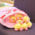 Kawaii 8pcs LaLafanfan Cafe Duck Plush Balls Bag Snack Toy Pillow - Cindi Book