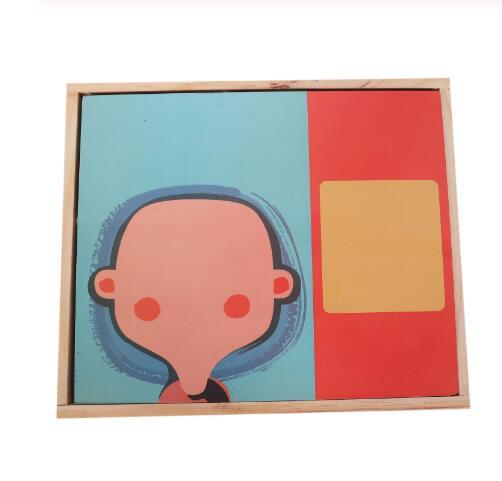 Montessori Magnetic Fun Puzzle Children's Wooden Puzzle Box Game Cartoon Educational Painting Toys For Children Gift Antistress - Cindi Book