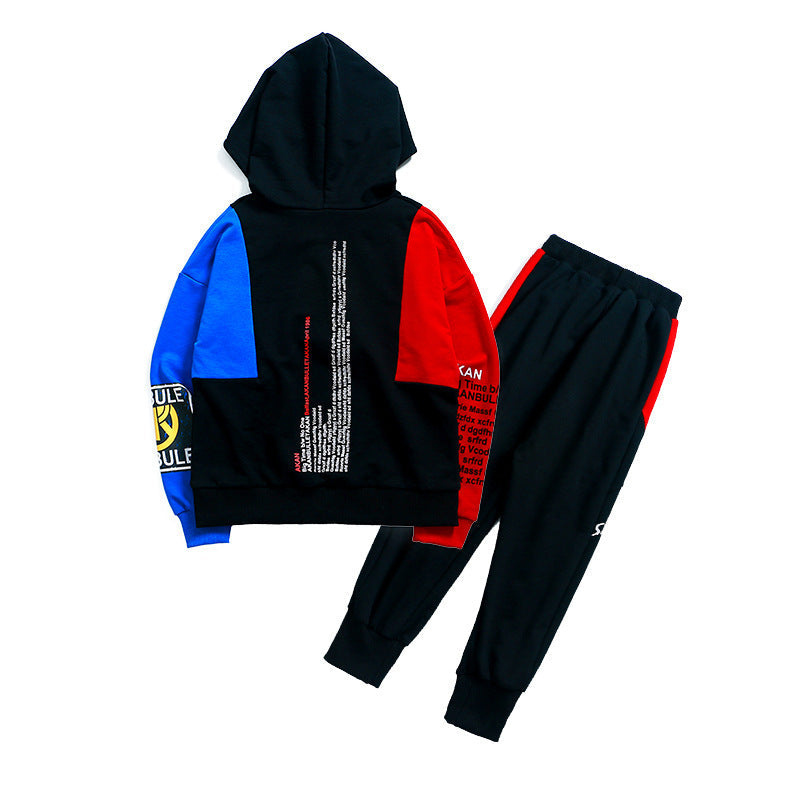 Boys spring suit new Korean children's clothing in the big boy boy long-sleeved sports two-piece suit tide clothes - Cindi Book