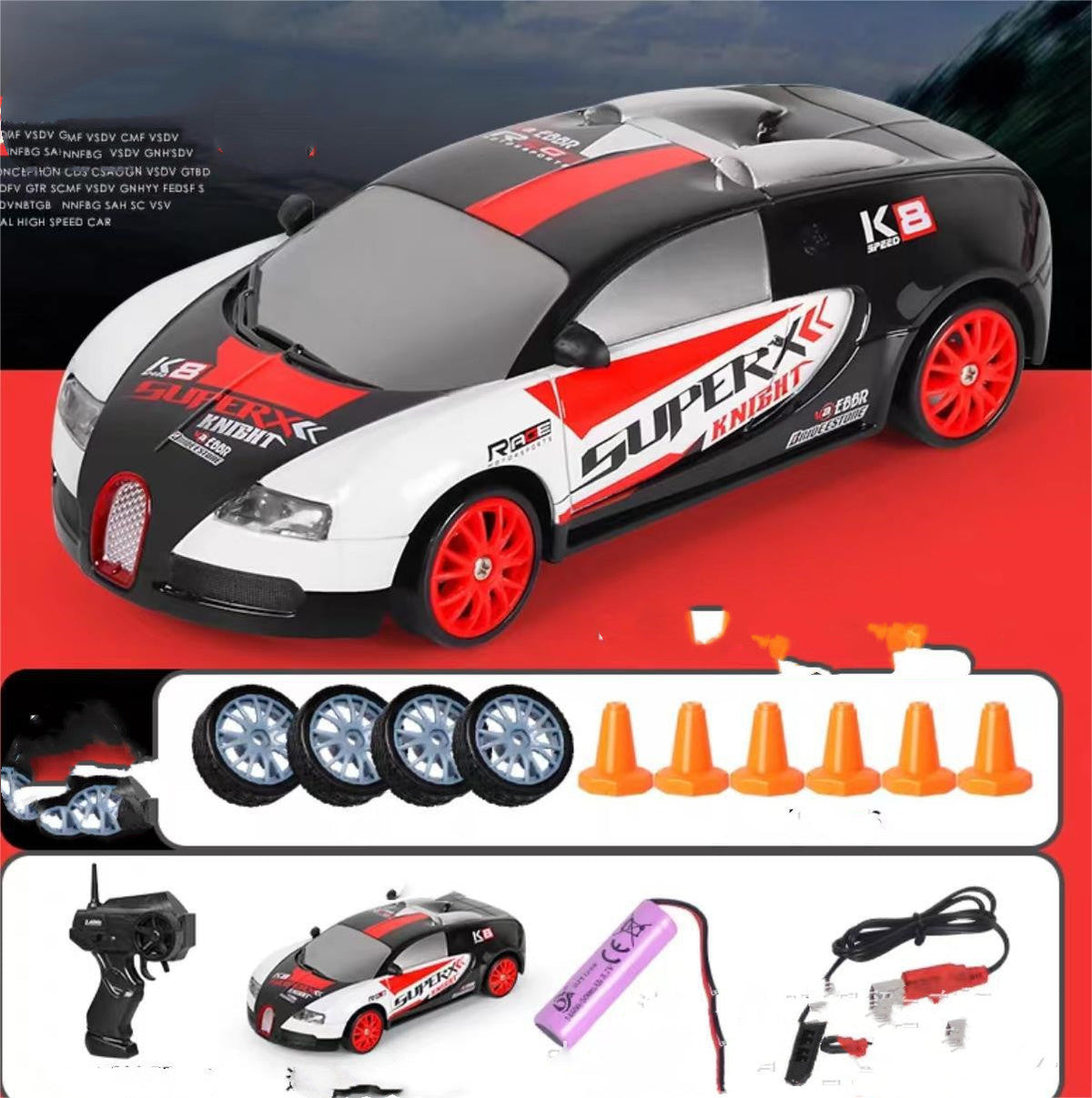 2.4G Drift Rc Car 4WD RC Drift Car Toy Remote Control GTR Model AE86 Vehicle Car RC Racing Car Toy For Children Christmas Gifts - Cindi Book
