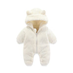 Coral Fleece Autumn And Winter Thin Bodysuit Newborn Thermal Zipper Onesie Baby Rompers Jumpsuit - Cindi Book