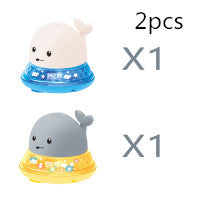 New Baby Bathroom Bath Electric Induction Whale Spray Small Toy - Cindi Book