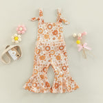 Girls' Floral Print Bell-bottom Pants Jumpsuit - Cindi Book
