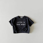 Dot Letter Crew Neck Short Sleeve Simple - Cindi Book