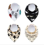 4pcs Lot Bibs Burp Cloth Print Arrow Wave Triangle Baby Bibs Cotton Bandana Accessories - Cindi Book