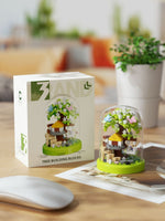 Building Block Bouquet Cherry Blossom Tree House Arbor Day Micro Particles - Cindi Book