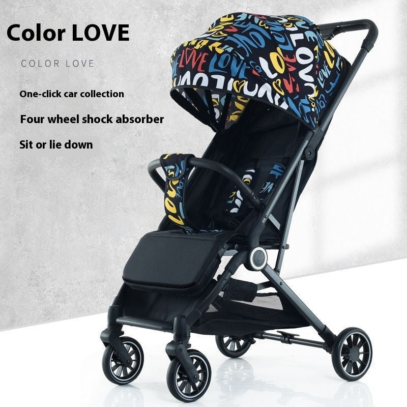 Pull Rod Type Summer Ultra-light Stroller Four Minus - Cindi Book