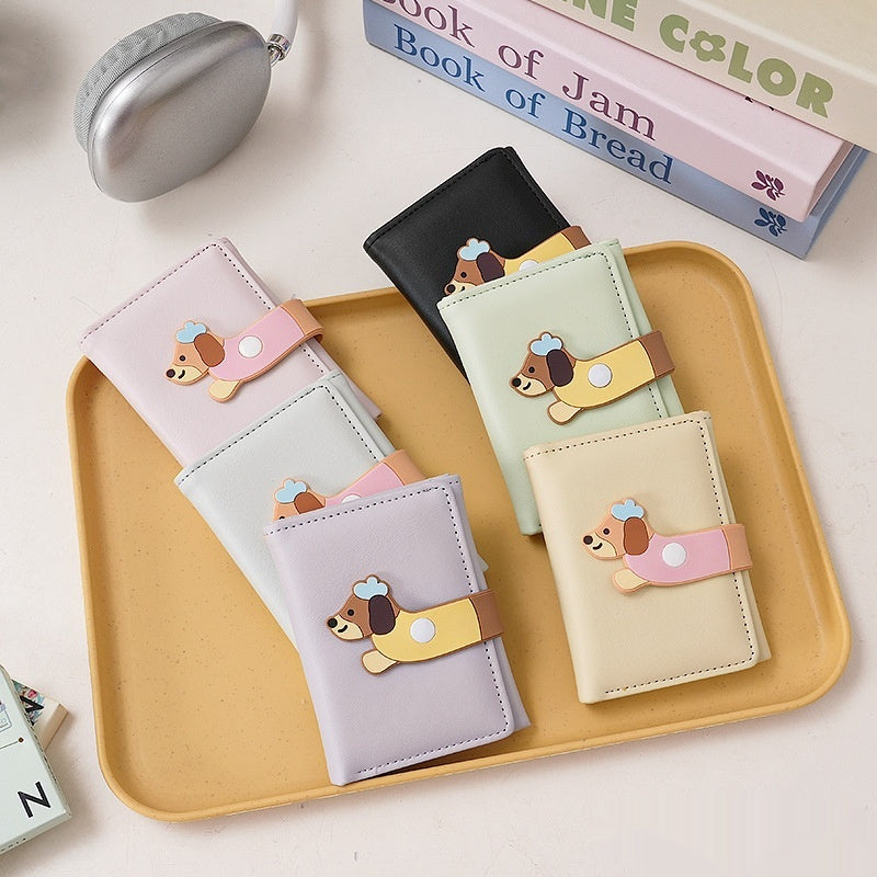 Girl Heart Cartoon Cute Illustration Student Mini Short Wallet - Cindi Book