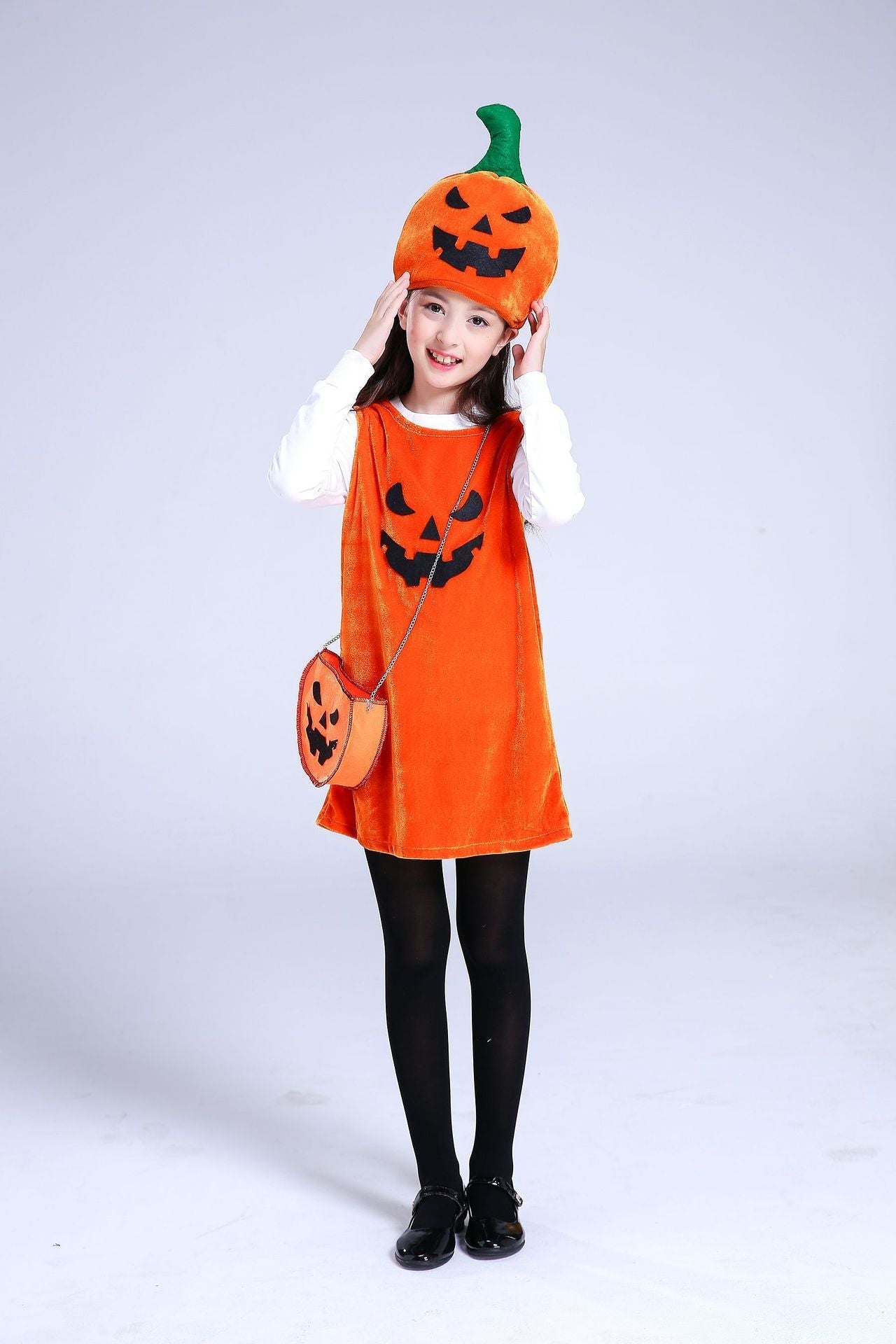 Children's Halloween costume girls pumpkin costume - Cindi Book