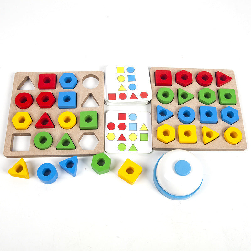 Geometric Pairing Blocks Leisure Board Game Toys - Cindi Book