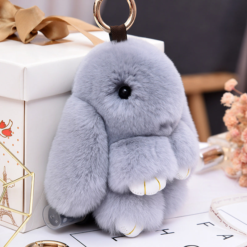 Fashionable Cotton Cute Rabbit Keychain Pendant - Cindi Book