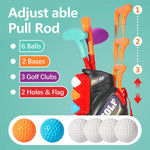 Children's Trolley Box Golf Toy Club Suit Educational Indoor Outdoor Sports Game - Cindi Book