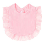 Ruffled Cotton Gauze Lace Bib Saliva Pocket - Cindi Book