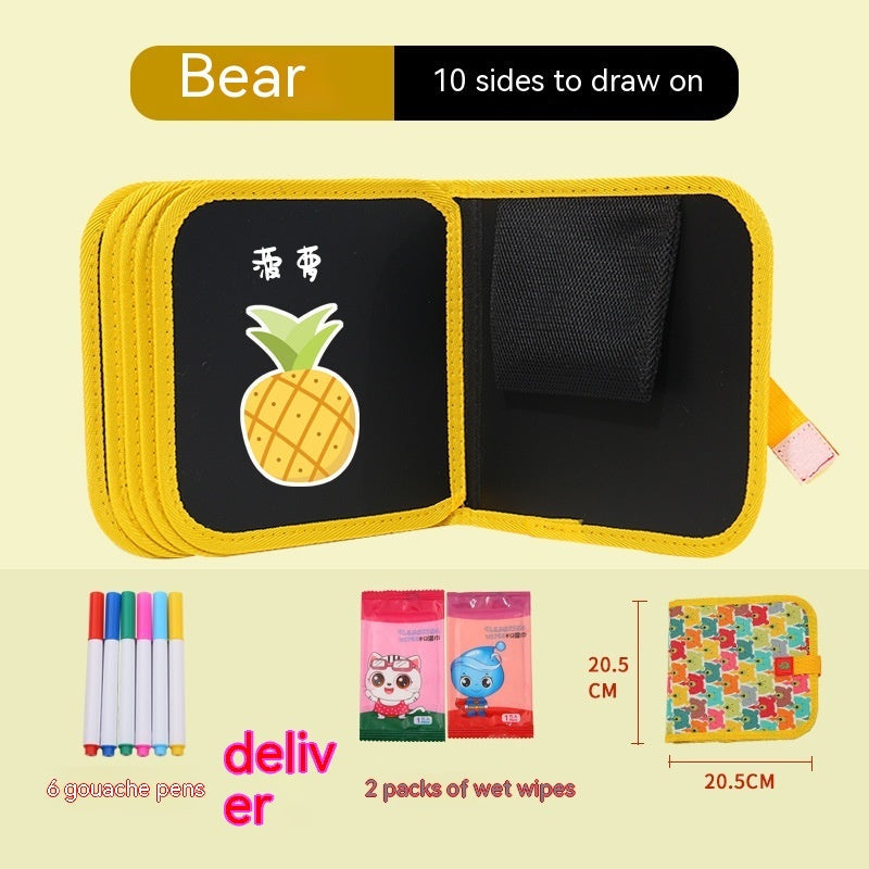 10-sided Children's Early Education Picture Book Double-sided Graffiti Drawing Board - Cindi Book