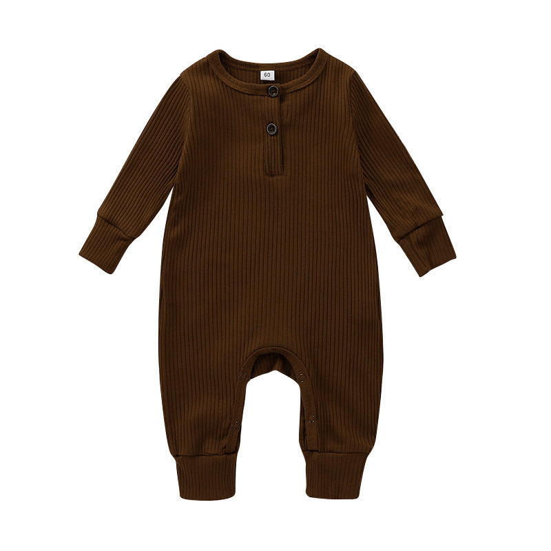 New Baby Jumpsuit Sunken Stripe Trousers Romper Western Style - Cindi Book