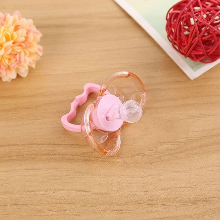 Love baby baby baby new baby pacifier anti automatically closed round head flat hair randomly issued - Cindi Book