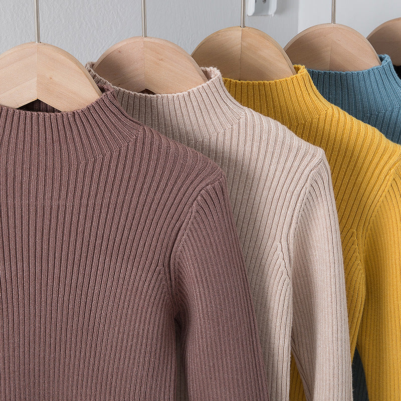 Children's Mock Neck Sweater Knitwear Top - Cindi Book