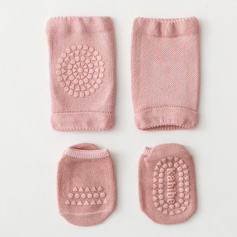 Children's Knee Pad Terry Floor Socks Set Toddler Protection - Cindi Book