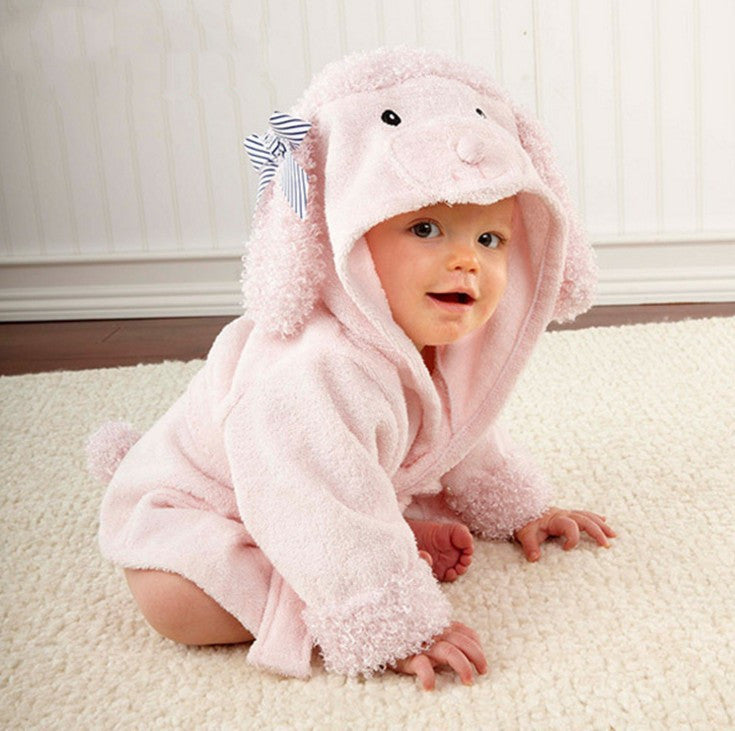 Cartoon Cute Animal Modeling Baby Bath Towels Baby Bathrobes Cotton Children's Bathrobes Baby Hooded - Cindi Book