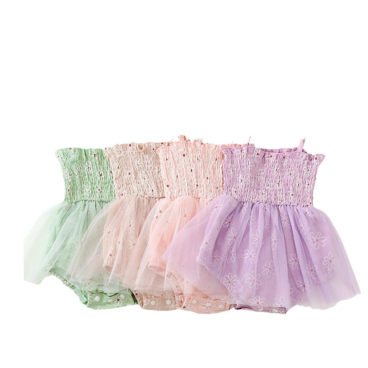 Baby Girl Mesh Camisole Princess Dress With Bowknot Headwear - Cindi Book