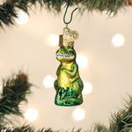 Old World Christmas Mini T-rex Ornament - hand-blown glass Christmas tree ornament