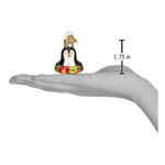 Old World Christmas Mini Penguin Ornament - hand-blown glass Christmas tree ornament (view 5)