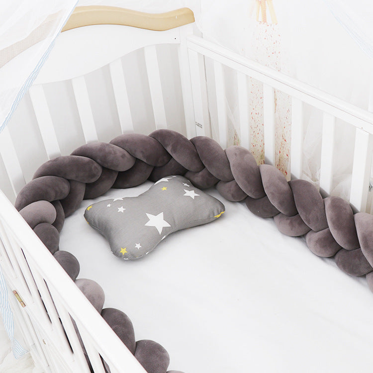 Baby Bumper Bed Braid Knot Pillow Cushion Bumper for Infant Cuna Bebe Lit Crib Protector Cot Bumper Room Decor