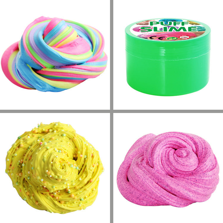 Cotton PUFF SLIME DIY slime mud clay mud stabby decompression vent toys factory outlet - Cindi Book