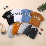 Short Sleeve Suit Boy Letter Printing - Cindi Book