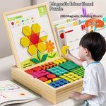 Childrens Geometric Tangram Puzzle Blocks Educational Magnetic Toy - Cindi Book