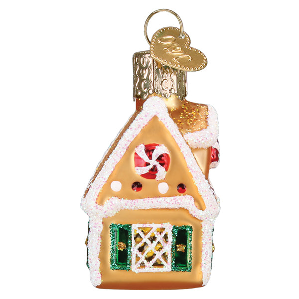 Old World Christmas Mini Gingerbread House Ornament - hand-blown glass Christmas tree ornament (view 4)
