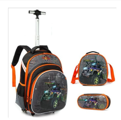 Three-piece Trolley Bag For Primary School Students - Cindi Book