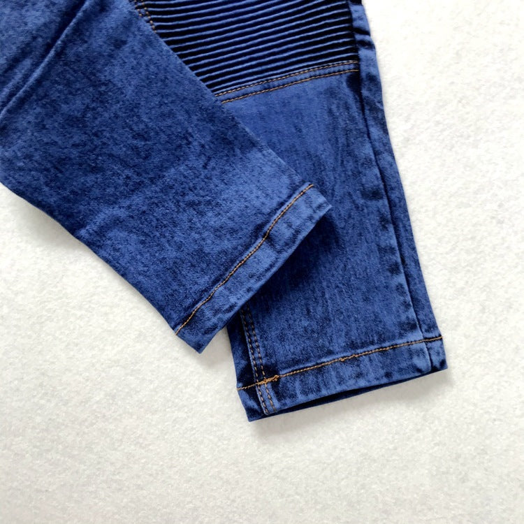 Crinkled Stretch Slim Fit Kids Trousers - Cindi Book