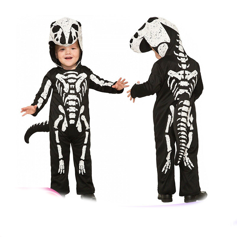 Halloween Skeleton Scary Cosplay Children Costume Outfit