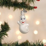 Old World Christmas Mini Ghost Ornament - hand-blown glass Christmas tree ornament