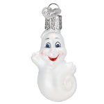 Old World Christmas Mini Ghost Ornament - hand-blown glass Christmas tree ornament (view 2)