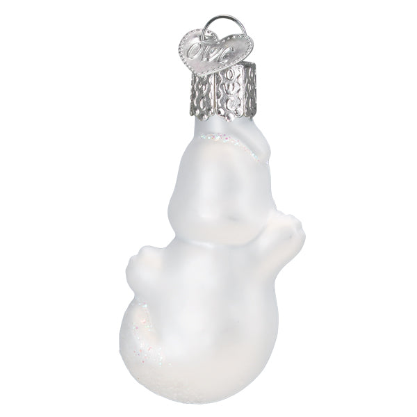 Old World Christmas Mini Ghost Ornament - hand-blown glass Christmas tree ornament (view 3)