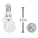 Old World Christmas Mini Ghost Ornament - hand-blown glass Christmas tree ornament (view 5)