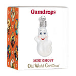Old World Christmas Mini Ghost Ornament - hand-blown glass Christmas tree ornament (view 6)