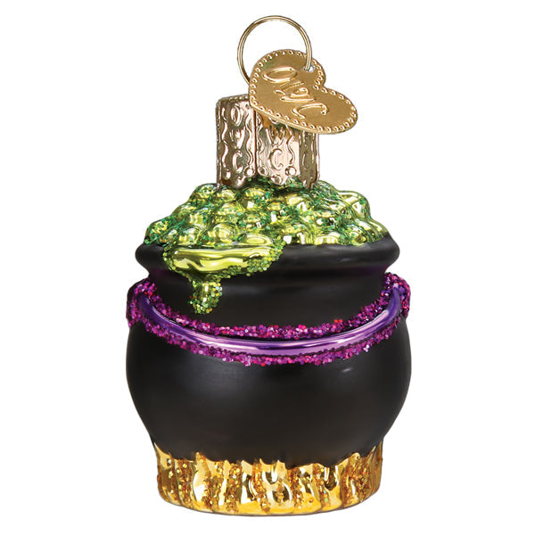 Old World Christmas Mini Halloween Cauldron Ornament - hand-blown glass Christmas tree ornament (view 3)