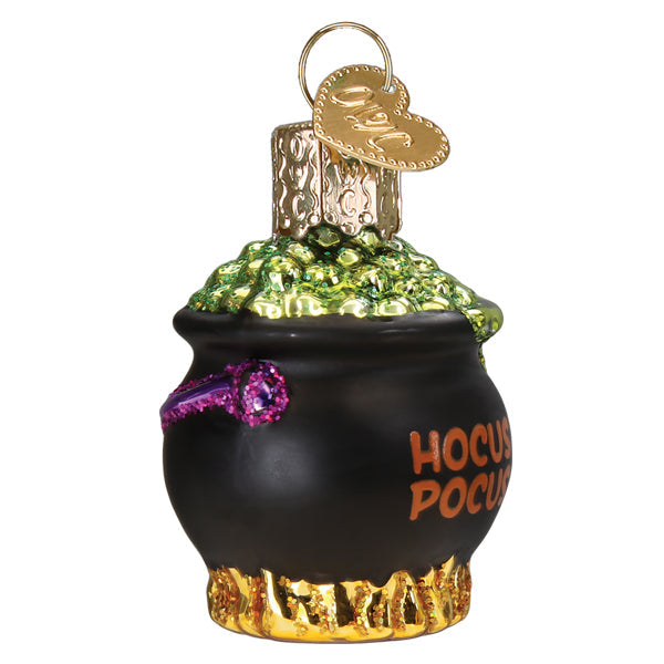 Old World Christmas Mini Halloween Cauldron Ornament - hand-blown glass Christmas tree ornament (view 4)