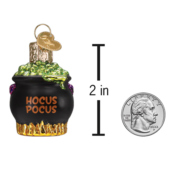 Old World Christmas Mini Halloween Cauldron Ornament - hand-blown glass Christmas tree ornament (view 5)