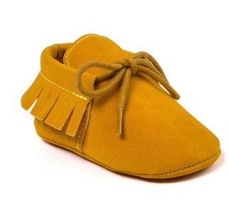 Polychromatic sanding soft bottom tassel shoe baby shoes - Cindi Book