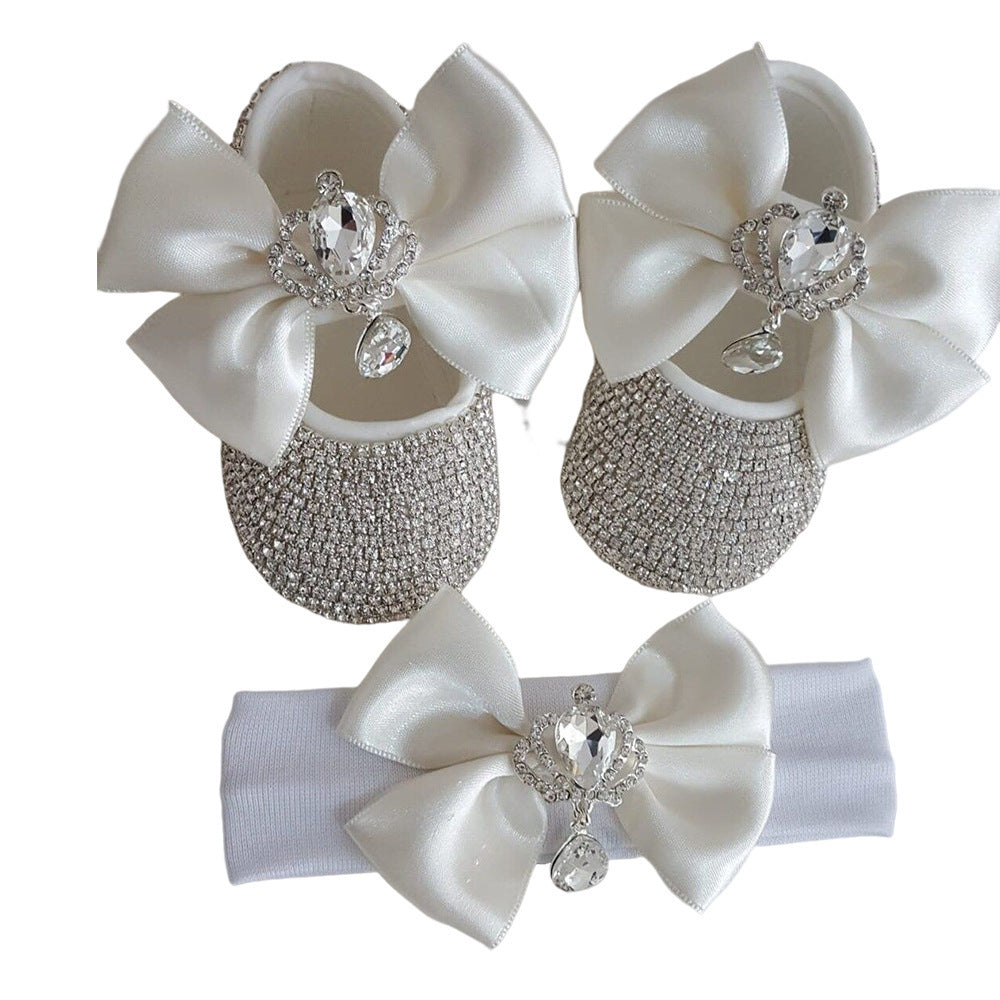 Photography Props And Headband Baby Toddler Shoes Soft Sole Suit - Cindi Book