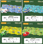Children Puzzle Electric Railroad Speeder DIY Assembly Electric Car Automatic Rail City Scene Construction Education Toy Gift - Cindi Book