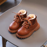 Children's Boots Martin Boys Leather Low-Cotton Cotton Girls Baby - Cindi Book