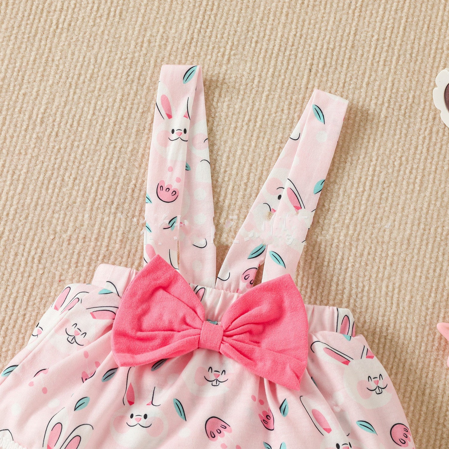 Children's Easter Short Sleeved Kazakhstan Suspender Skirt Knee Pad Set